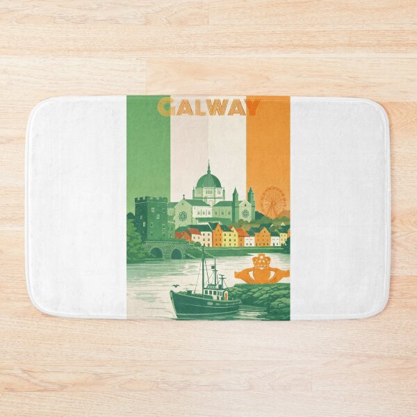 Item preview, Galway Cityscape Featuring Galway Cathedral, Spanish Arch and the Claddagh Ring designed and sold by Aryabek.