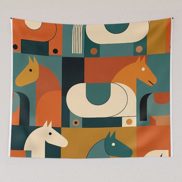 Item preview, Geometric Horse Icon Pattern (image size 7840x11680) designed and sold by Digital-Davinci.