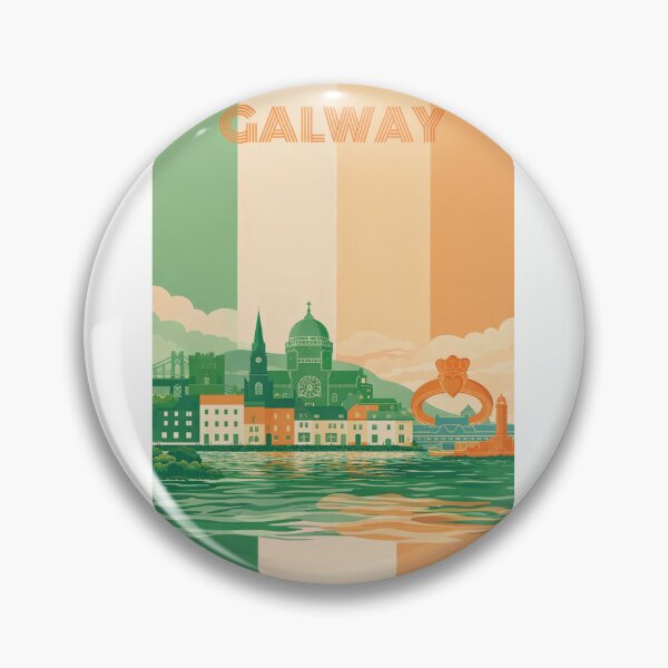 Item preview, Galway Waterfront with Galway Cathedral, Long Walk and Claddagh Ring designed and sold by Aryabek.