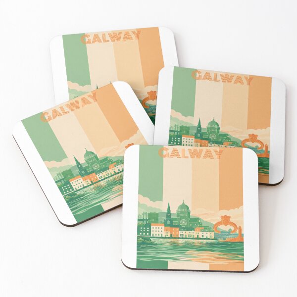Item preview, Galway Waterfront with Galway Cathedral, Long Walk and Claddagh Ring designed and sold by Aryabek.