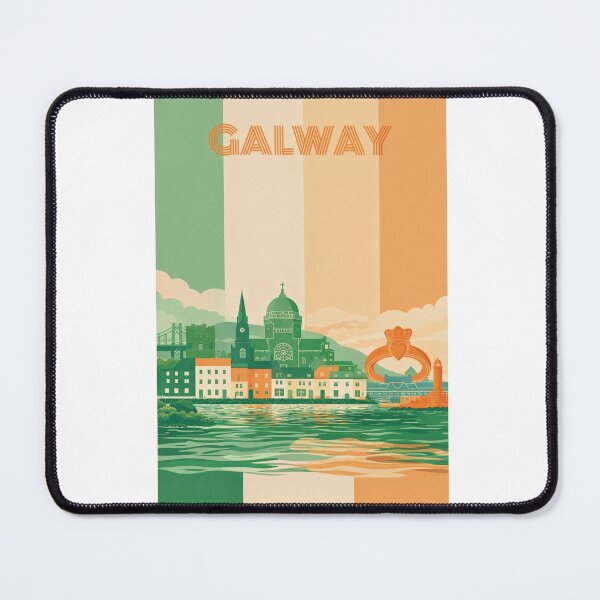 Item preview, Galway Waterfront with Galway Cathedral, Long Walk and Claddagh Ring designed and sold by Aryabek.