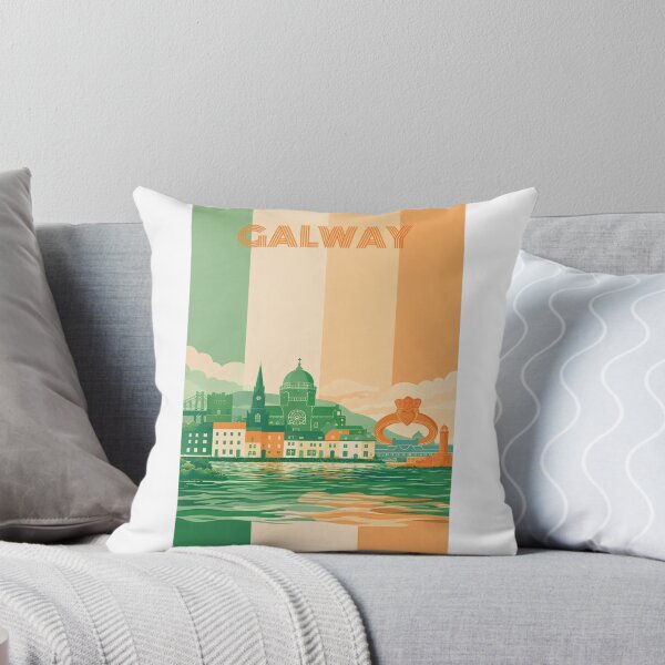 Item preview, Galway Waterfront with Galway Cathedral, Long Walk and Claddagh Ring designed and sold by Aryabek.