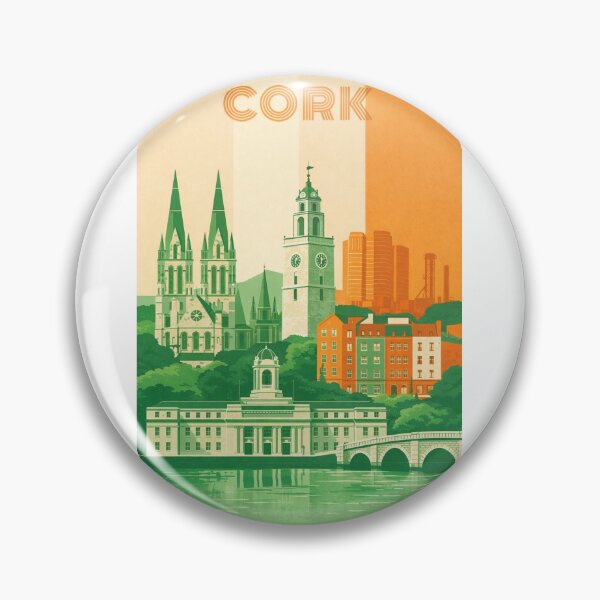 Item preview, Cork Cityscape with St. Fin Barre’s Cathedral, Shandon Bells and City Hall designed and sold by Aryabek.