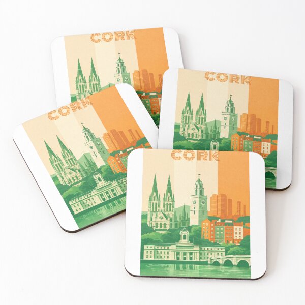 Item preview, Cork Cityscape with St. Fin Barre’s Cathedral, Shandon Bells and City Hall designed and sold by Aryabek.