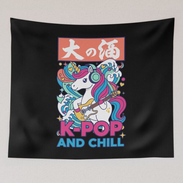 Item preview, Cute Unicorn K-Pop And Chill Korean Music Anime designed and sold by LuminOrb.