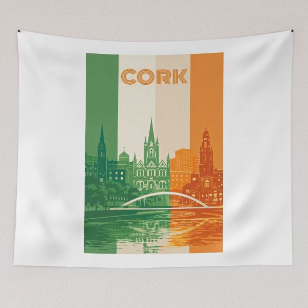 Item preview, Cork Waterfront Featuring Shandon Bells, St. Fin Barre’s Cathedral and River Lee designed and sold by Aryabek.