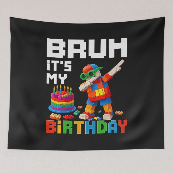 Item preview, Bruh Its My Birthday Master Builder Block Brick Men Boy Kid  designed and sold by FrankIsabel.