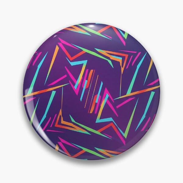 Item preview, multi-color neon geometric wave pattern, sharp angles blended with soft curves, retro-future style designed and sold by AwesomeArtist26.