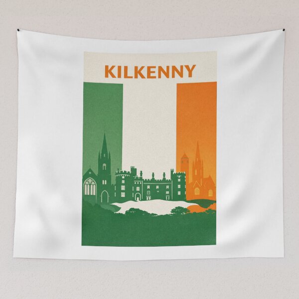 Item preview, Kilkenny Heritage Scene with Kilkenny Castle and St. Canice’s Cathedral designed and sold by Aryabek.