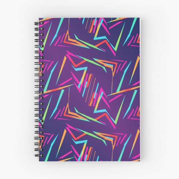 Item preview, multi-color neon geometric wave pattern, sharp angles blended with soft curves, retro-future style designed and sold by AwesomeArtist26.