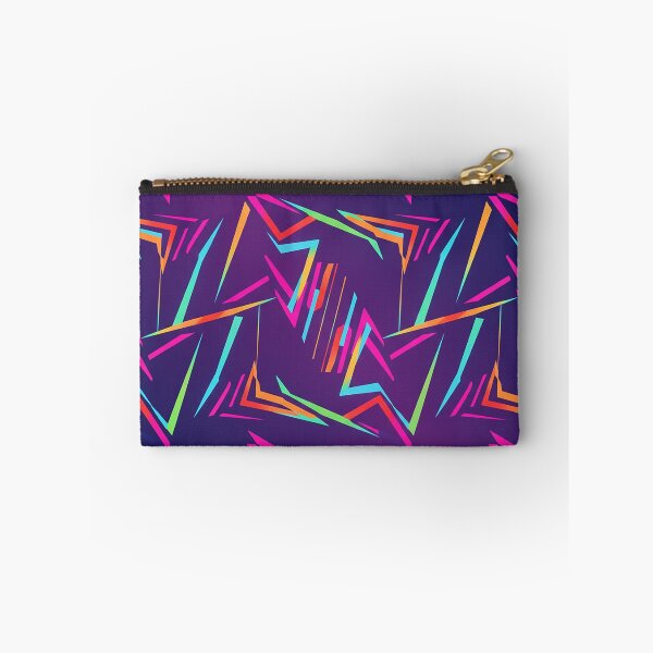 Item preview, multi-color neon geometric wave pattern, sharp angles blended with soft curves, retro-future style designed and sold by AwesomeArtist26.