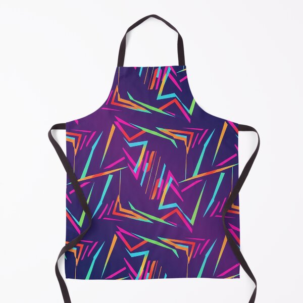 Item preview, multi-color neon geometric wave pattern, sharp angles blended with soft curves, retro-future style designed and sold by AwesomeArtist26.