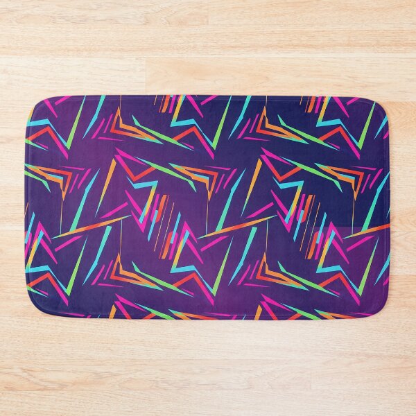 Item preview, multi-color neon geometric wave pattern, sharp angles blended with soft curves, retro-future style designed and sold by AwesomeArtist26.
