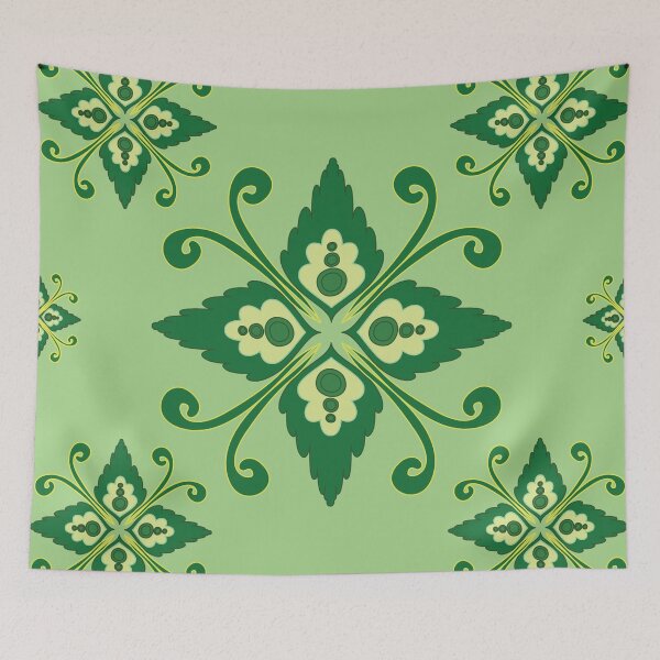 Item preview, A flowing floral design blending gentle green gradients, expressing movement, balance, and renewal. A modern interpretation of natural harmony. designed and sold by OIL Pattern Design .
