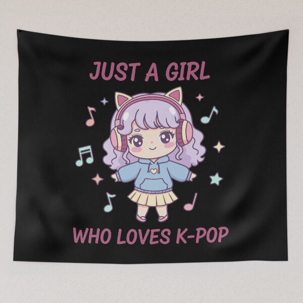 Item preview, Just A Girl Who Loves K-Pop Kpop Korean Music Cute designed and sold by LuminOrb.