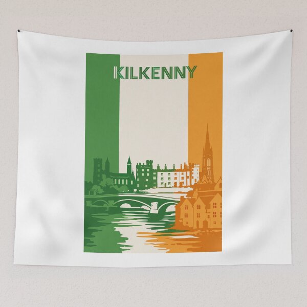 Item preview, Kilkenny Cityscape Featuring Kilkenny Castle, River Nore and St. Mary’s Cathedral designed and sold by Aryabek.