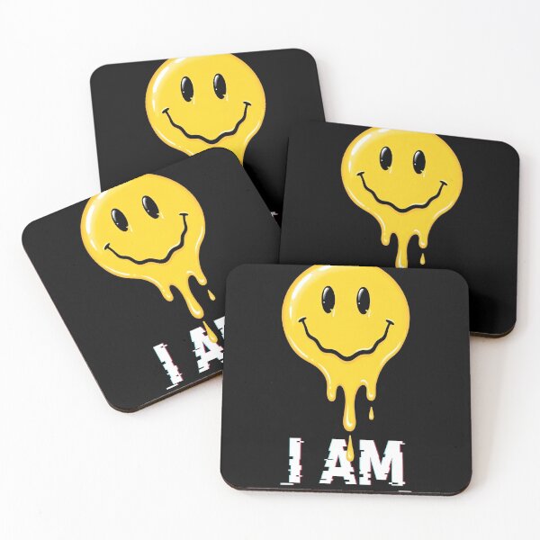Item preview, I'm Fine Melting Smiley – Funny Glitch Dark Humor designed and sold by Paper & Pattern Co.