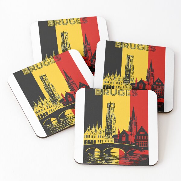 Item preview, Bruges Cityscape Featuring Belfry of Bruges, Church of Our Lady and Markt Square designed and sold by Aryabek.
