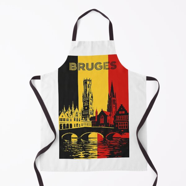 Item preview, Bruges Cityscape Featuring Belfry of Bruges, Church of Our Lady and Markt Square designed and sold by Aryabek.