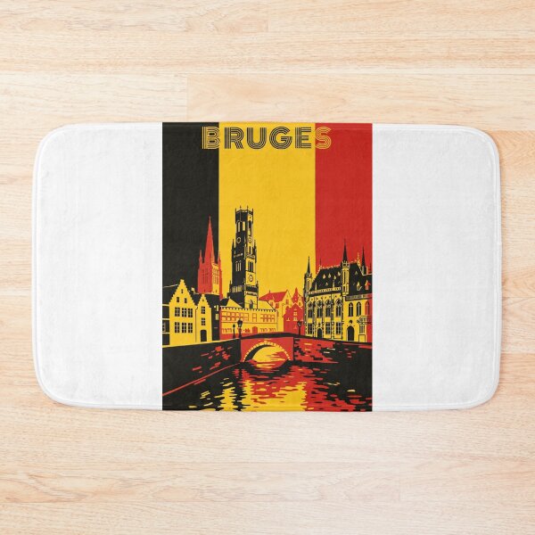 Item preview, Bruges Historic Center with Belfry, Church of Our Lady and Canal Reflections designed and sold by Aryabek.