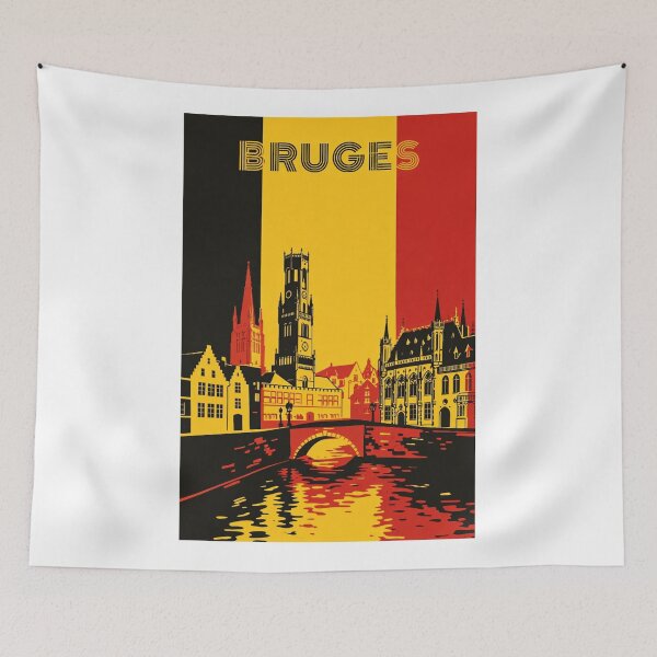 Item preview, Bruges Historic Center with Belfry, Church of Our Lady and Canal Reflections designed and sold by Aryabek.