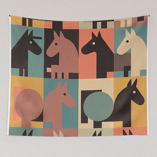 Item preview, Geometric Horse Icon Pattern (image size 7840x11680) designed and sold by Digital-Davinci.