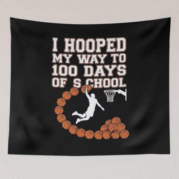 Item preview, Hooped My Way 100 Days School Basketball 100th Day Boys Kids designed and sold by THREE LITTLE BEANS.