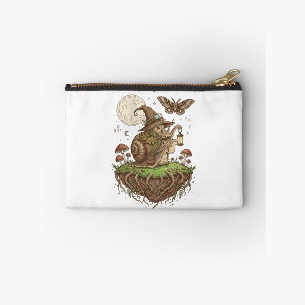 Item preview, Vintage Snail Wizard Art | Whimsical Magical Toadstool & Moon Messenger designed and sold by SlomianyPisarz.