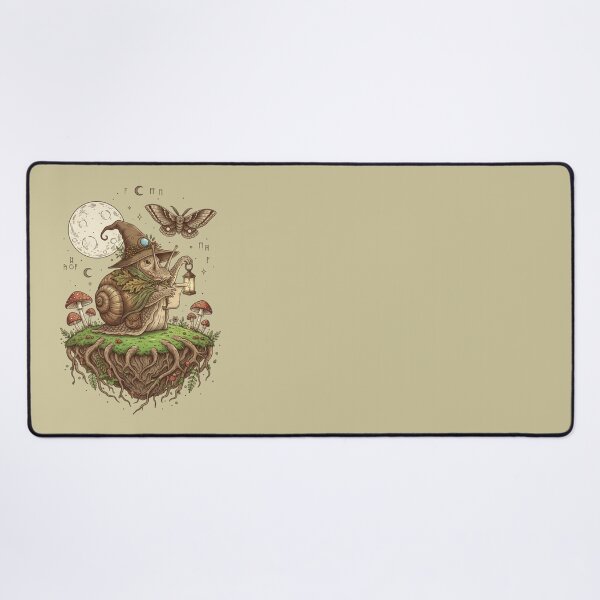 Item preview, Vintage Snail Wizard Art | Whimsical Magical Toadstool & Moon Messenger designed and sold by SlomianyPisarz.