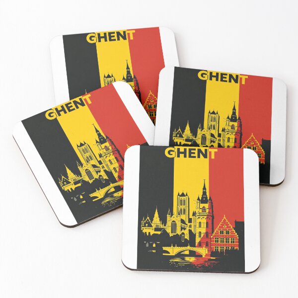 Item preview, Ghent Cityscape with Saint Bavo’s Cathedral and Belfry of Ghent designed and sold by Aryabek.