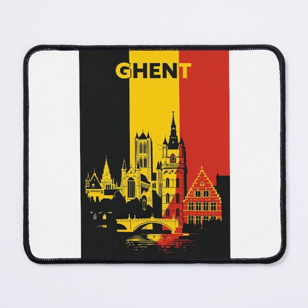 Item preview, Ghent Cityscape with Saint Bavo’s Cathedral and Belfry of Ghent designed and sold by Aryabek.