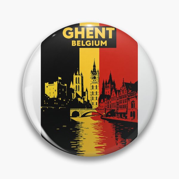Item preview, Canal View of Ghent with Belfry, Gravensteen Castle and Historic Quays designed and sold by Aryabek.
