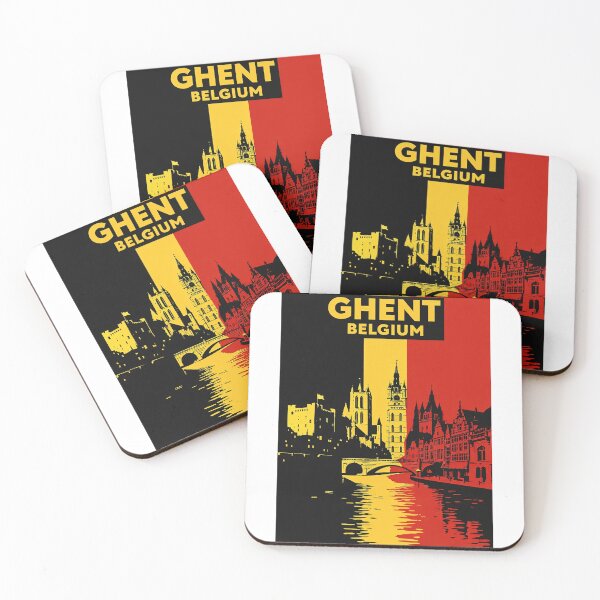 Item preview, Canal View of Ghent with Belfry, Gravensteen Castle and Historic Quays designed and sold by Aryabek.