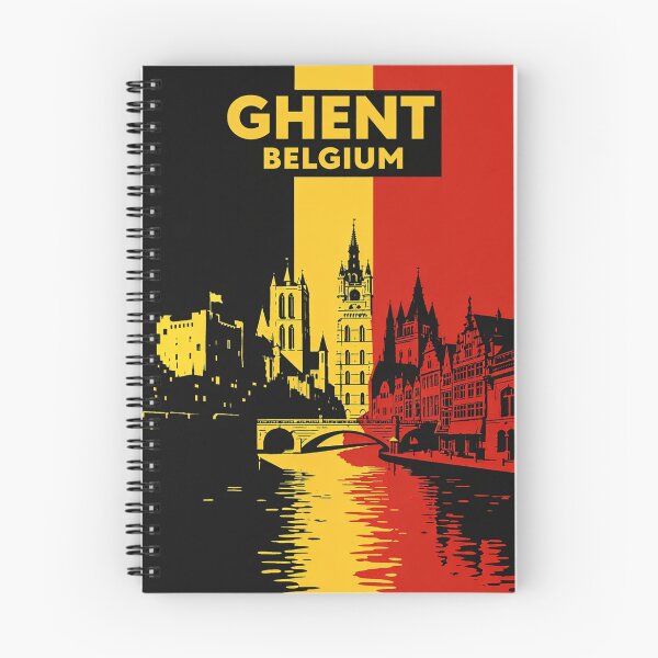 Item preview, Canal View of Ghent with Belfry, Gravensteen Castle and Historic Quays designed and sold by Aryabek.