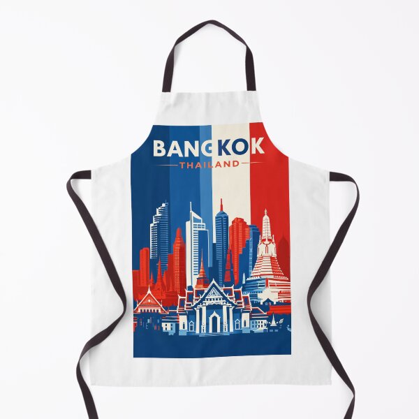 Item preview, Bangkok Skyline with Wat Arun, Grand Palace and Modern Skyscrapers designed and sold by Aryabek.