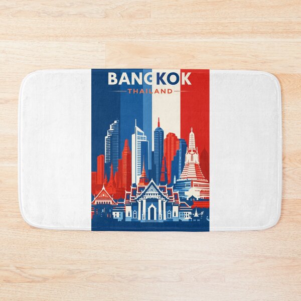 Item preview, Bangkok Skyline with Wat Arun, Grand Palace and Modern Skyscrapers designed and sold by Aryabek.