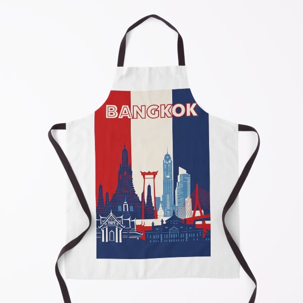 Item preview, Bangkok Cityscape with Wat Arun, Giant Swing and Rama VIII Bridge designed and sold by Aryabek.