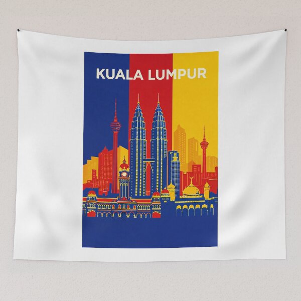 Item preview, Kuala Lumpur Skyline with Petronas Towers, Sultan Abdul Samad Building and KL Tower designed and sold by Aryabek.