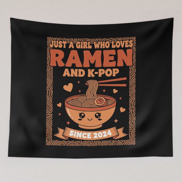 Item preview, Just A Girl Ramen And K-Pop Since 2024 Korean designed and sold by LuminOrb.