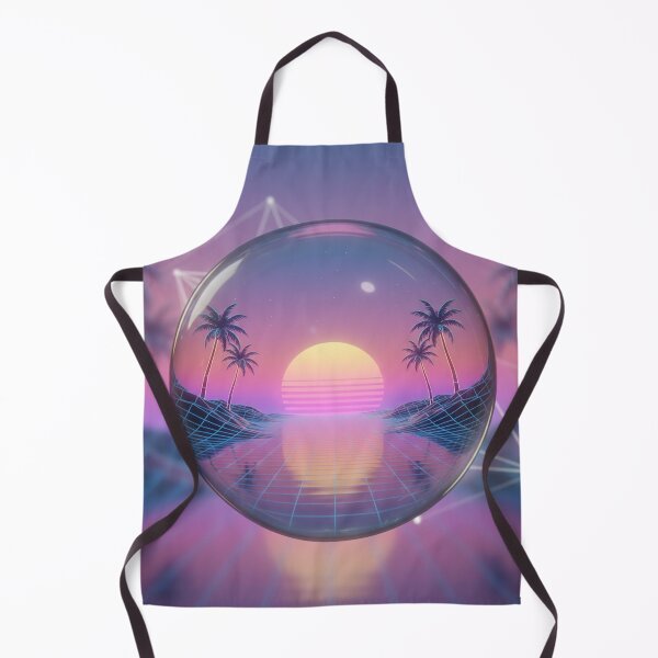 Item preview, multi-color vaporwave gradient sunset inside a glowing sphere, pastel + neon blend, dreamy aesthetic designed and sold by AwesomeArtist26.