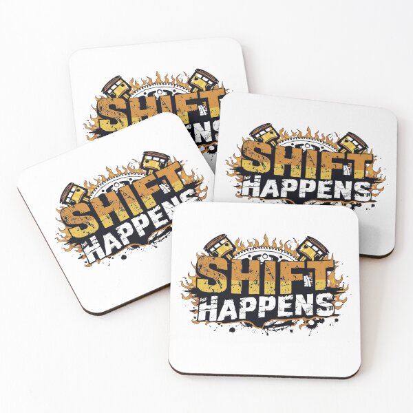 Item preview, Shift Happens – Funny Car Sticker for Mechanics & Garage Life designed and sold by TorqueDistrict.