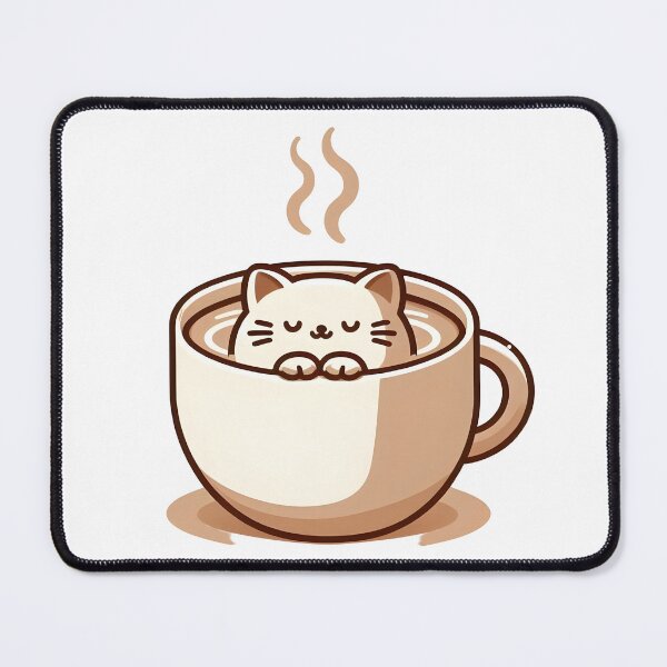 Item preview, Espresso Purr-shot: Cozy Coffee Cat designed and sold by purrsoul.