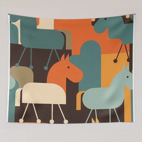 Item preview, Geometric Horse Icon Pattern (image size 7840x11680) designed and sold by Digital-Davinci.