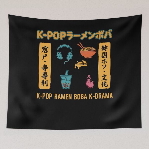 Item preview, K-POP Ramen Boba K-Drama Korean Music Finger Heart designed and sold by LuminOrb.