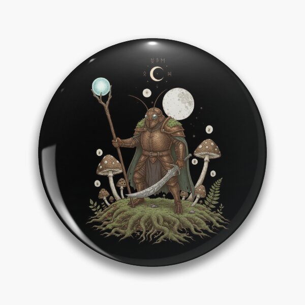 Item preview, Vintage Beetle Knight Wizard Art | Mystical Insect Warrior & Moon Magic designed and sold by SlomianyPisarz.