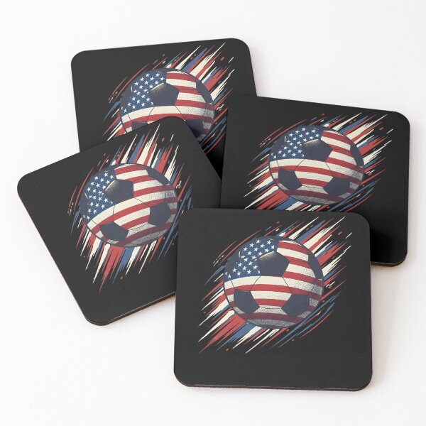 Item preview, American Flag on Soccer Ball designed and sold by THREE LITTLE BEANS.