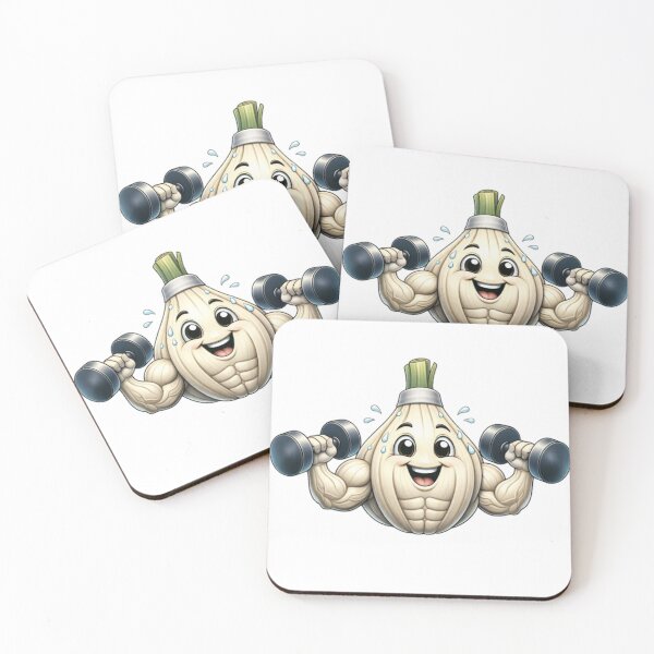 Item preview, Buff Garlic Lifting Dumbbells – Funny Gym Veggie designed and sold by the-dovlat.