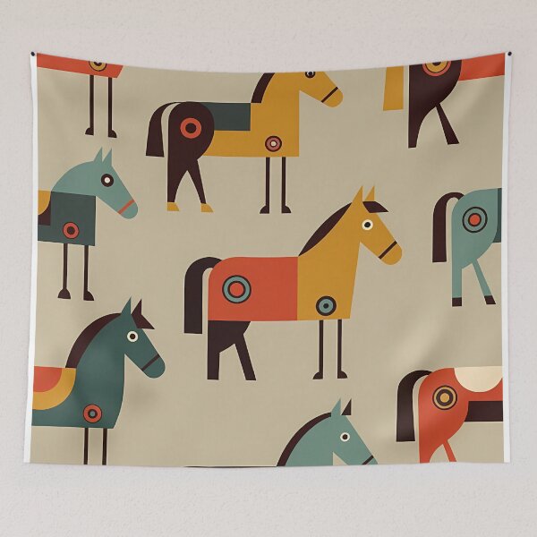Item preview, Geometric Horse Icon Pattern (image size 7840x11680) designed and sold by Digital-Davinci.