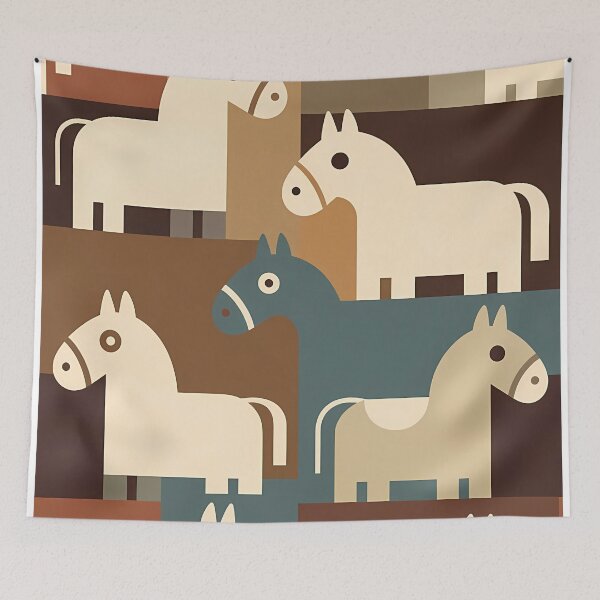 Item preview, Geometric Horse Icon Pattern (image size 7840x11680) designed and sold by Digital-Davinci.