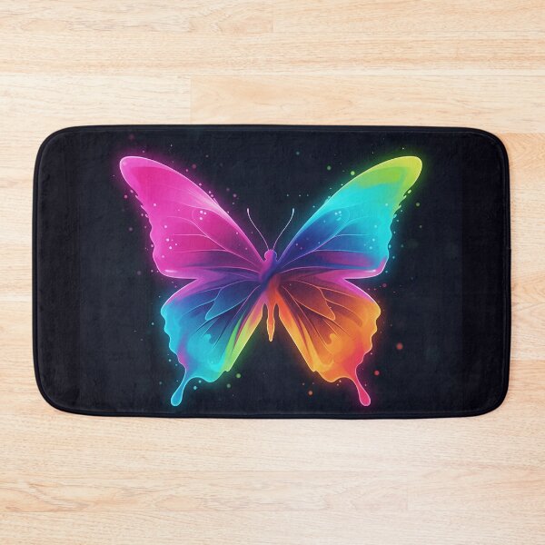 Item preview, abstract butterfly silhouette made from multi-color flowing gradients, aesthetic art style, glowing soft edges designed and sold by AwesomeArtist26.